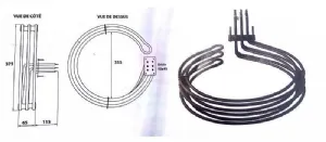 Rsistance circulaire 10000W pour four ventil RESIS5