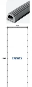 Joint silicone pour porte de four  chariot fixe modle CADHT3 452X1696mm