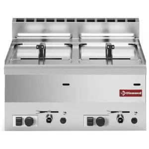 Friteuse professionnelle gaz 2x8 Litres DIAMOND profondeur 600mm