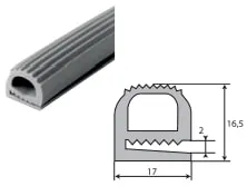 Joint silicone pour porte de four modle EURO Longueur 5m