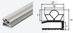 Joint bourrelet PVC souple pour meuble froid professionnel Longueur 3m