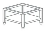 Support inox  Dimensions : 465x465x460mm