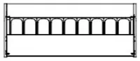 Combinaison de bacs 360x165x150mm 9 bacs de 501x32mm