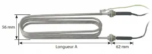 Rsistance pour chambre de pousse 1000W 230V longeur 250mm