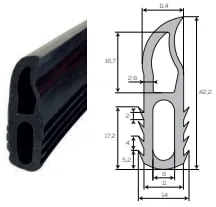 Joint silicone pour porte de four modle SALV3880 Longueur 5m